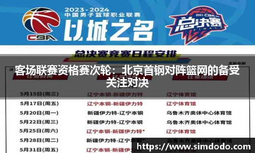 客场联赛资格赛次轮：北京首钢对阵篮网的备受关注对决